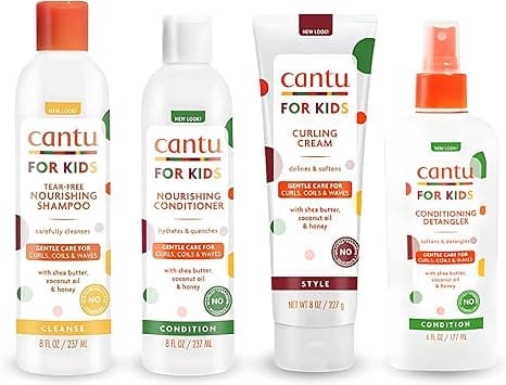 Cantu Care For Kids Gentle Care for Textured Hair - Shampoo + Conditioner + Detangler + Styling Custard (SET OF 4) on Amazon.ae - Price Tracker