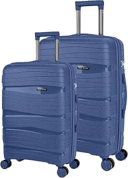 PP Hardside Spinner luggage Suitcases With Double 8-wheel Spinners Lightweight Luggage Carry-On,20inch and 28inch (2-Piece Set (20/28), Blue) على Amazon.ae - متتبع الأسعار