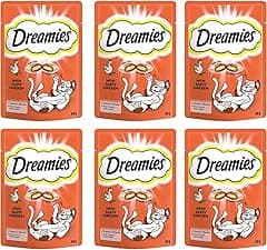 Dreamies Cat Treats with Tasty Chicken, 60g Cat Treats, Crunchy on the Outside, Soft on the Inside Chicken Cat Treat - Pack of 6 - Amazon.ae Price Tracker