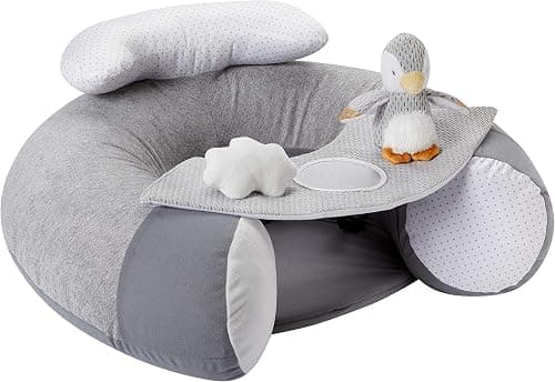 Nuby Penguin Sit-Me-Up Baby Seat – Inflatable Sit & Play Floor Seat | Detachable Tray | Machine Washable | Suitable from 6 Months Plus (Grey) على Amazon.ae - متتبع الأسعار