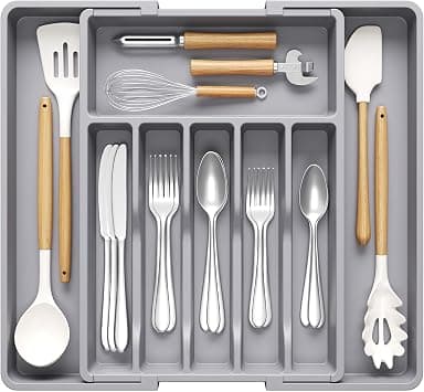 Lifewit Extra Large Silverware Drawer Organizer, Expandable Utensil Tray on Amazon.ae - Price Tracker