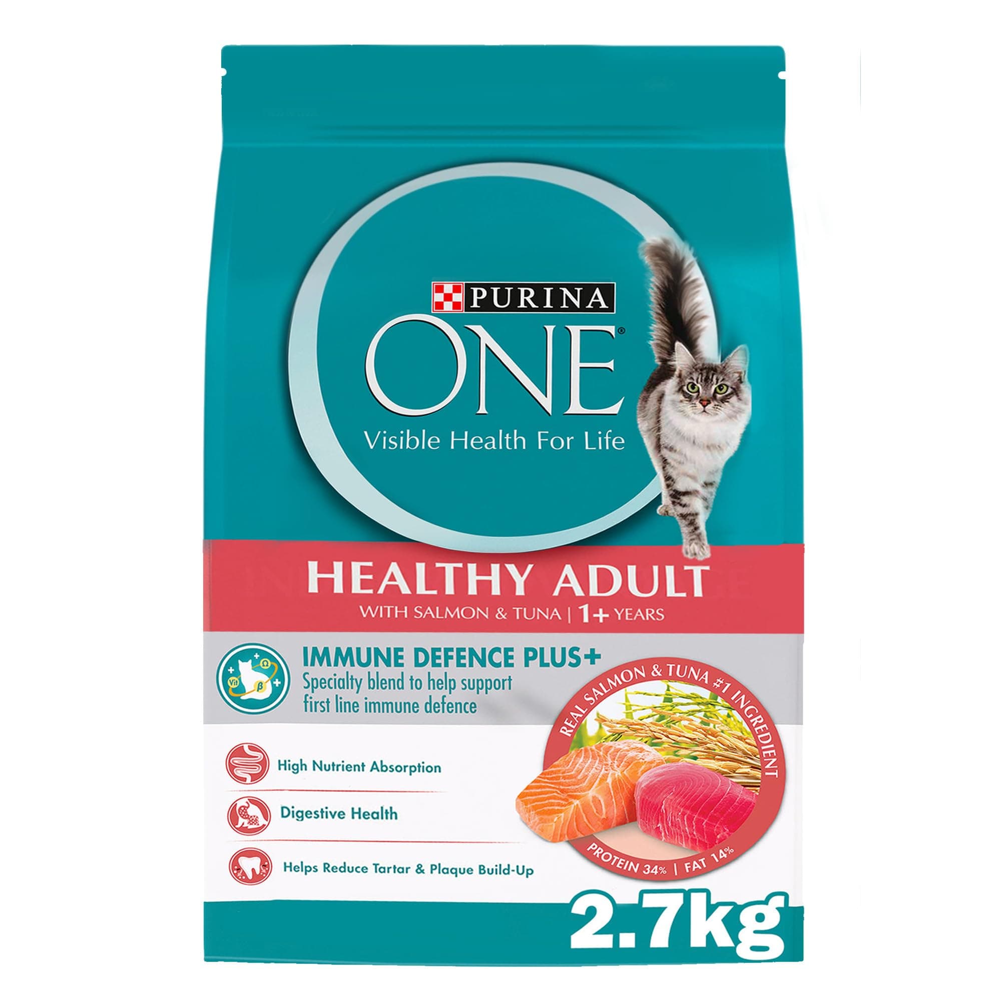 Purina One® Healthy Adult with Salmon & Tuna (1+ Years) 2.7KG on Amazon.ae - Price Tracker