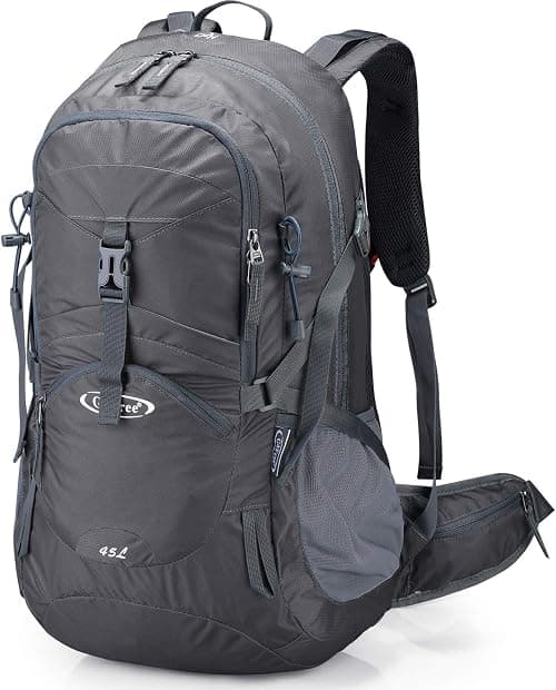 G4Free 45L Hiking Daypack Outdoor Camping Travel Backpack Rucksack Waterproof with Rain Cover for Men Women على Amazon.ae - متتبع الأسعار