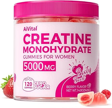 Creatine Gummies For Women, Women With 5G Monohydrate, 2G Collagen, 1G Bcaas, Booty, Muscle Support & Recovery, No Sugar, Berry Flavor, 120 Count on Amazon.ae - Price Tracker