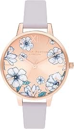 Olivia Burton Women's Quartz Analog Watch with Purple Leather Strap - OB16AN03 - Best Deal Finder