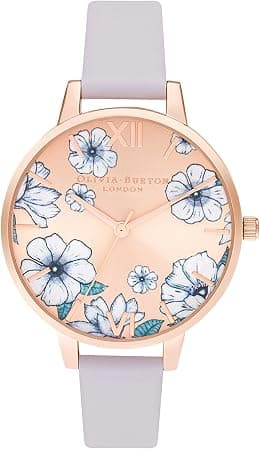 Olivia Burton Women's Quartz Analog Watch with Purple Leather Strap - OB16AN03 - Best Deal Finder