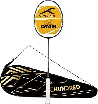 HUNDRED ATOMIC-X DARK SWORD Carbon Fibre Unstrung Badminton Racket with Full Racket Cover for Intermediate Players (80g, Maximum String Tension - 32lbs) على Amazon.ae - متتبع الأسعار