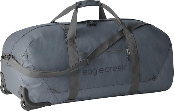 Eagle Creek No Matter What Rolling Duffel - Durable Rolling Bag for Travel - Adjustable Shoulder Strap - Heavy Duty Wheels - Lockable Zippers - Multiple Carry Options - 130L - Smoke على Amazon.ae - متتبع الأسعار