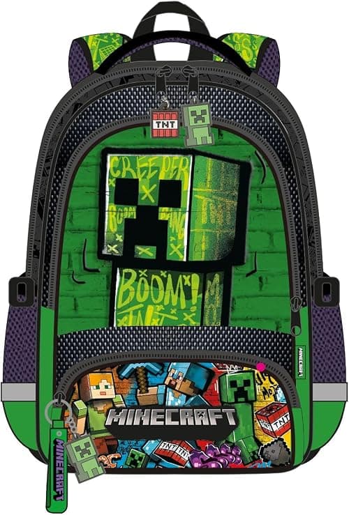 Kids Licensing Mochila Escolar Minecraft School Backpack Boys على Amazon.ae - متتبع الأسعار