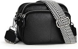 befen Genuine Leather Cross Body Bag for Women Small Shoulder Bag Triple Zippper Camera Hand Bag Phone Purse Bag - Best Deal Finder