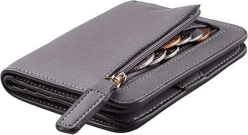 Toughergun Small Compact Bifold Wallet Genuine Leather RFID Blocking for Women with ID Window on Amazon.ae - Price Tracker