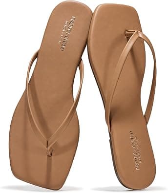 Project Cloud Square Toe Flip Flops For Women Footwear - Non Slip with Memory Foam Insole Beach Essentials Womens Sandals - Lightweight Thong Sandals Women (DEDICATION) on Amazon.ae - Price Tracker
