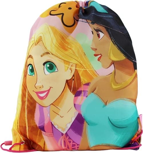 Disney Princess Girls Gym Backpack, Drawstring Backpack for Children, Luggage Bag, Travel Backpack, Gift for Girls, Multicolored على Amazon.ae - متتبع الأسعار