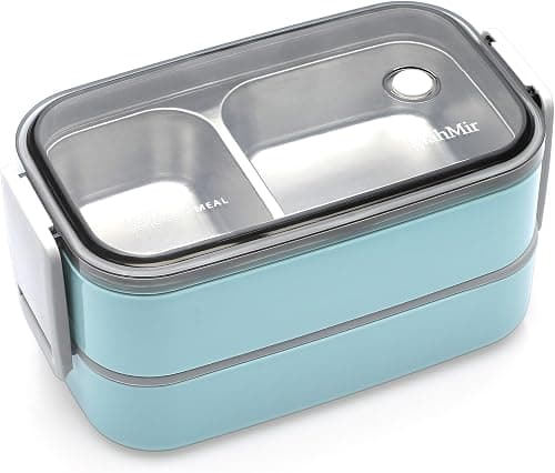 Stainless Steel LunchBox - Insulated Bento Box Multifunctional-Containers Lunch Box Containers with 2 Compartments & Tableware(304 stainless steel 2 compartments lunch box by MahMir (Light Blue) على Amazon.ae - متتبع الأسعار