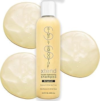 SIMPLY SMOOTH Xtend Keratin Replenishing Original Shampoo Keratin & Collagen Infused Daily Cleanser For All Hair Types Restores Depleted Hair, Provides Strength & Enhances Shine 8.5 Oz. on Amazon.ae - Price Tracker