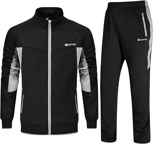 Rdruko Men's Tracksuit Athletic Full Zip Casual Sports Jogging Gym Sweatsuit on Amazon.ae - Price Tracker