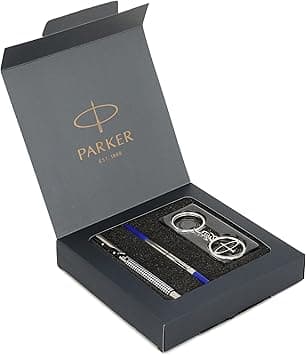 Parker Vector Gift Set - Parker Roller Ball Pen with Parker Round Key Chain (Ink - Blue) on Amazon.ae - Price Tracker