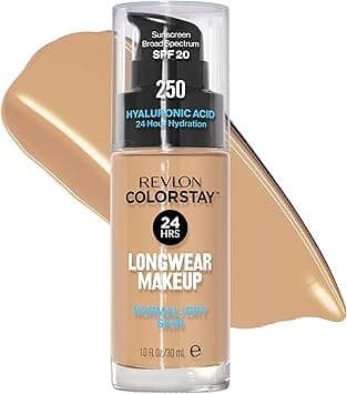 Revlon Colorstay Liquid Foundation Makeup For Normal/Dry Skin Spf 20, Longwear With Medium-Full Coverage & Natural Finish, Oil Free, (250), 30Ml on Amazon.ae - Price Tracker