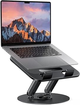 Adjustable Laptop Stand with 360° Rotating Base - Portable Ergonomic Laptop Riser for Desk, Fits Laptops up to 15 Inches, Foldable and Easy to Carry, Ideal for Home, Office, and Travel on Amazon.ae - Price Tracker