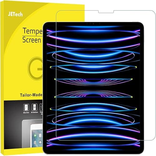 JETech Screen Protector for iPad Pro 12.9" 6/5/4/3, 1-Pack | For 2022/2021/2020/2018 Model, HD Clear, Anti-Scratch Tempered Glass على Amazon.ae - متتبع الأسعار