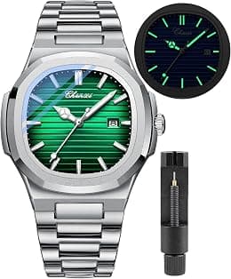 Gosasa - Fashion Men's Stainless Steel Quartz Watch Luminous Waterproof Analog Display - Best Deal Finder