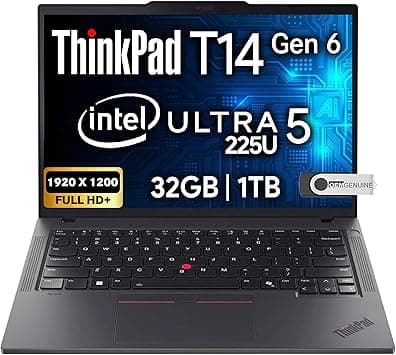 Lenovo ThinkPad T16 Gen 3 Business Laptop 16” FHD+ Display, Intel Ultra 7-155U (Beats i7-1355U), 32GB DDR5 RAM, 1TB SSD, 5MB Webcam, WiFi 6E + BT, RJ-45, HDMI, Win 11 Pro, AI Copilot - Black(Upgraded) on Amazon.ae - Price Tracker