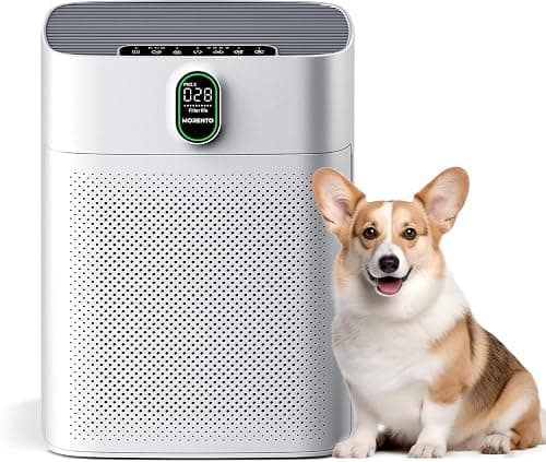 MORENTO Air Purifiers for Home Large Room up to 100㎡ with PM 2.5 Display Air Quality Sensor, Remove Pet Hair with Double-sided Air Inlet, 24db, White, 1 Pack on Amazon.ae - Price Tracker