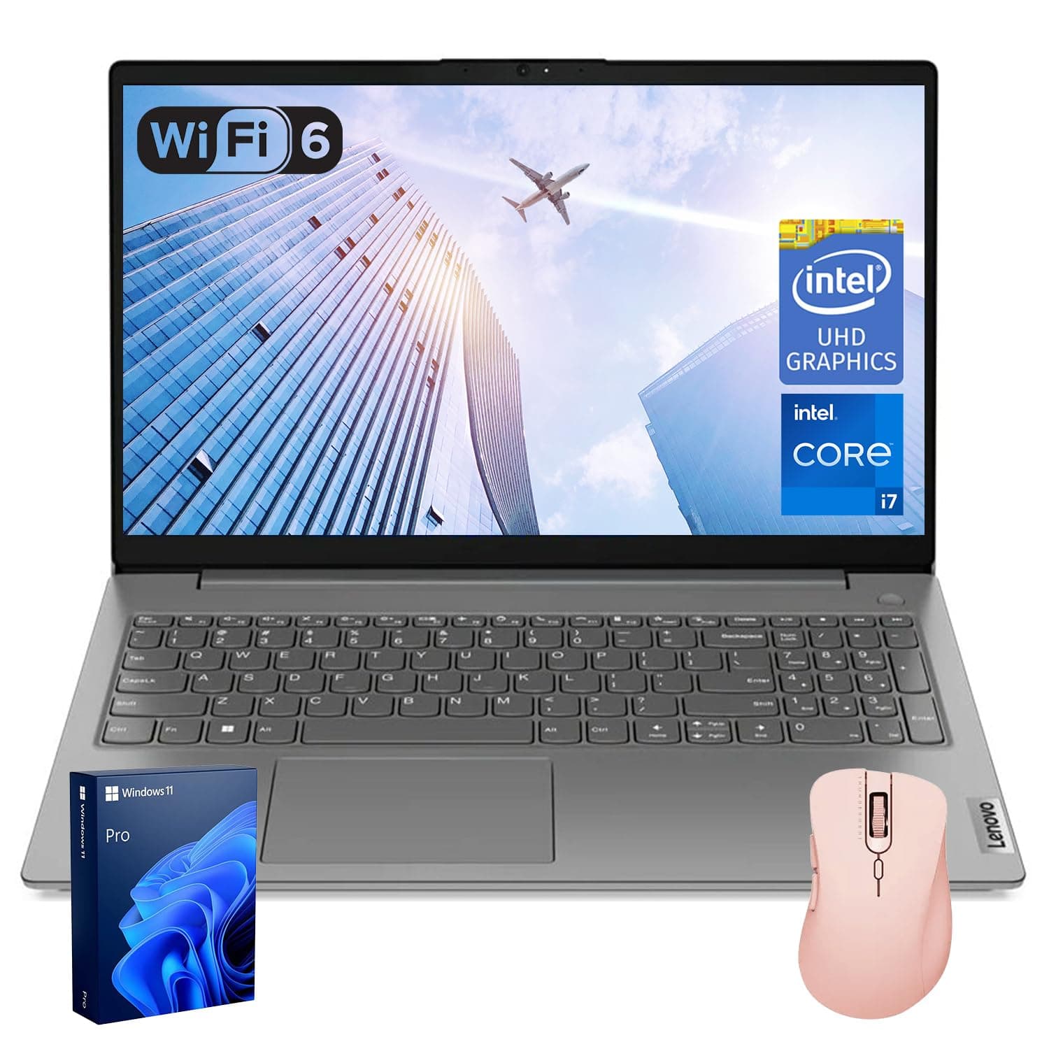 Lenovo V15 Premium Laptop for Business & Work, 15.6" FHD Display, 13th Gen Intel i7-13620H, 16GB RAM, 1TB SSD, Webcam, HDMI, Wi-Fi 6, Windows 11 Pro, Black, Bundle with Thunderobot Wireless Mouse on Amazon.ae - Price Tracker