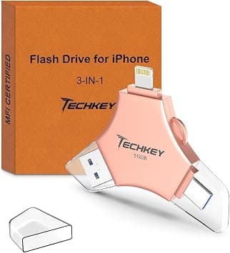 MFi Certified USB 3.0 Flash Drive 512GB for iPhone 3in1 External Memory Photo Keeper Storage Stick for Picture/Video/Data Saver/Backup High Speed Thumb/Jump/Hard Drives for iPad/Android/PC (Rose Pink) on Amazon.ae - Price Tracker