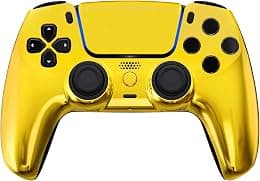 Custom Wireless Controller Compatible with PS5 - Multiple Designs Available (Gold Chrome) - متتبع أسعار Amazon.sa