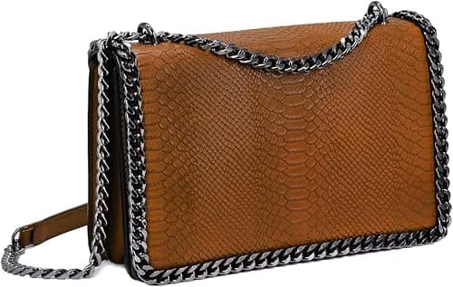 Women's Chain Shoulder Bag - Snake Leather Quilted Flap Shoulder Bag - Python Quilted Pattern Evening Bag Pochette Chain Bag - Women Fashionable Handbag Trendy Bag on Amazon.ae - Price Tracker