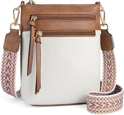 HANNEA® Crossbody Bag for Women Triple-layer Day Bag Shoulder Bag Fashion PU Women Sling Tote Bag with Jacquard Printed Shoulder Strap Casual Small Shoulder Bag on Amazon.ae - Price Tracker