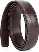 Men's Leather Ratchet Belt Strap Only 35mm 1 3/8,Leather Belt without Buckle… - Best Deal Finder