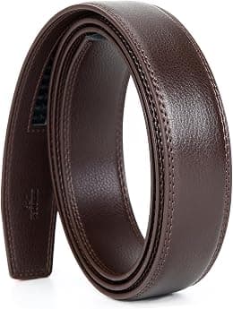 Men's Leather Ratchet Belt Strap Only 35mm 1 3/8,Leather Belt without Buckle… - Best Deal Finder