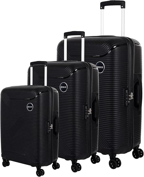 American Tourister MAXPLUS 3 PCS SET (55 + 68 + 79 CM) Luggage TSA BLACK on Amazon - Best Deal Finder