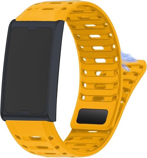 Blueshaweu Compatible with Amazfit Helio Bands, New Sweat-Proof Sport Silicone, Breathable Unisex Strap Compatible with Amazfit Helio Strap Smart Band Fitness Tracker on Amazon.ae - Price Tracker