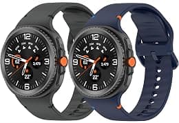 2 Pack Sport Strap Compatible with Samsung Galaxy Watch 8 40mm 44mm/Galaxy Watch 8 Classic, 22mm Soft Silicone Sport Bands Replacement Wristbands for Galaxy Watch 8/8 Classic Band Women Men - متتبع أسعار Amazon.sa