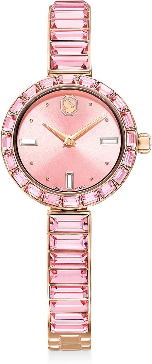 Swarovski Matrix Stainless Steel Swiss Bangle Watch with Crystals for Women, Rose Gold on Amazon.ae - Price Tracker