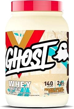GHOST WHEY Protein Powder, Peanut Butter Cereal Milk - 2lb, 26g of Protein - Whey Protein Blend - ­Post Workout Fitness & Nutrition Shakes, Smoothies, Baking & Cooking - Soy & Gluten-Free - Amazon.ae Price Tracker