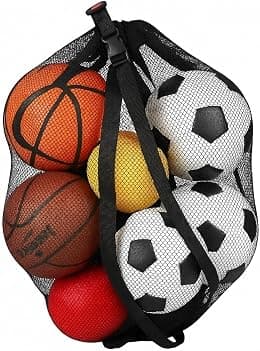 Keeble Outlets Soccer Ball Bag for Coaches and Players | Sports Equipment or Beach Bag With Shoulder Strap | 30 * 40 Inches Large Mesh for Equipment Storage, Soccer Balls - Best Deal Finder