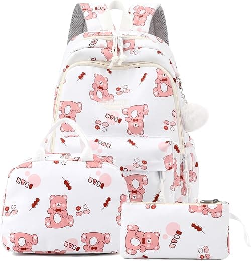 Mfikaryi Elementary School Backpack for Girls,Waterproof Student Bookbag with Lunch box and Pencil Case on Amazon.ae - Price Tracker