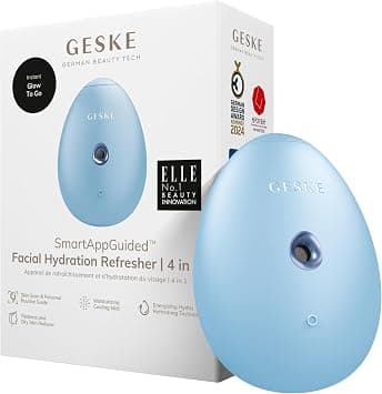 GESKE SmartAppGuided Facial Hydration Refresher | 4 in 1 | Water Atomiser | Face Steamer | Water Spray | Face Mister | Facial Cleansing Device | Spray Mist | Cosmetics | Natural Glow - Best Deal Finder