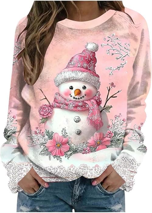 Womens Christmas Jumpers Ugly Xmas Jumper Funny Cat Christmas Jumper Oversized Pullover Sweatshirts Long Sleeve Tunic Tops Crew Neck Sweatshirt Xmas Party Tops Novelty Jumpers Blouses on Amazon.ae - Price Tracker