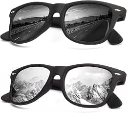 Mens Polarized Sunglasses for Women Semi Rimless Frame Driving Sun glasses：100% UV Blocking - Best Deal Finder