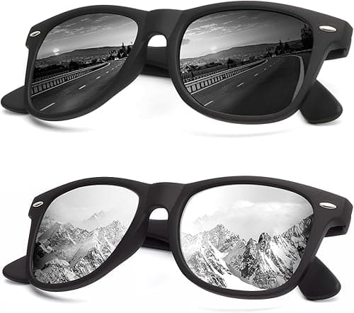 Mens Polarized Sunglasses for Women Semi Rimless Frame Driving Sun glasses：100% UV Blocking on Amazon.ae - Price Tracker