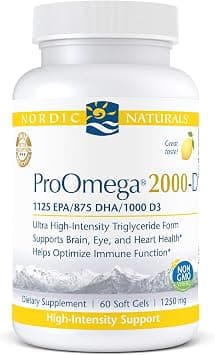 Nordic Naturals Proomega 2000-D - Fish Oil, 1125 Mg Epa, 875 Mg Dha, 1000 Iu Vitamin D3, High-Intensity Support For Cardiovascular, Neurological, Eye, And Immune Health*, Lemon Flavor, 60 Soft Gels on Amazon.ae - Price Tracker