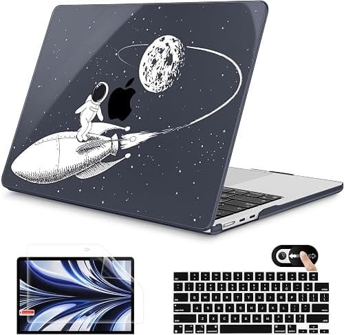 Mektron for 2024 M3 MacBook Air 13.6 Inch A3113 Case Compatible 2022 2023 A2681 M2 Chip with Liquid Retina Display Touch ID, Printed Plastic Hard Shell Cover for MacBook Air 13.6", Astronaut على Amazon.ae - متتبع الأسعار