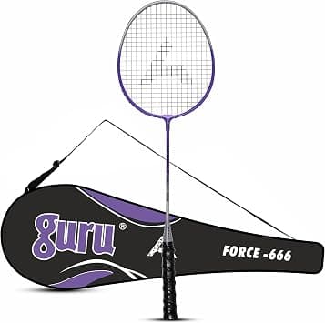 GURU Force-666 Badminton Racket Pack of 1 for Men, Women Boys & Girls with Cover on Amazon.ae - Price Tracker