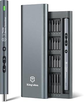 Kingsdun Mini Electric Screwdriver, 62-in-1 Cordless Precision Set, 48 Bits, Rechargeable, LED Light, Magnetic Mat for Phones, PC, Laptops (62 in 1) Grey on Amazon.ae - Price Tracker