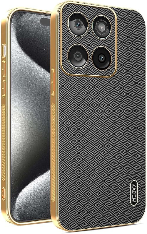 UPLAI Case for Motorola Moto G77 5G, Ultra Thin Shockproof Silicone Cover with Unique Leather Texture, Premium TPU Bumper Luxurious Elegant Electroplate Cover. Black on Amazon.ae - Price Tracker